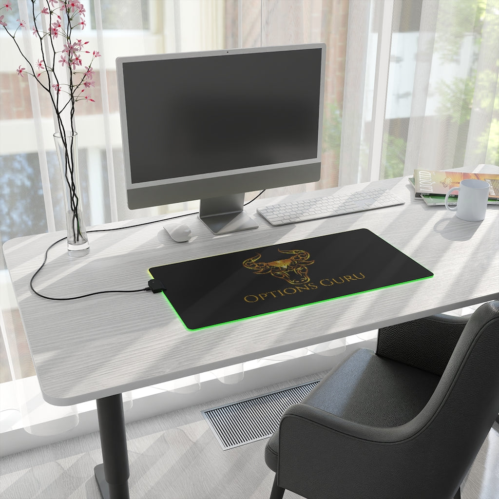 Options Guru Millionaire Bull LED Gaming Mouse Pad