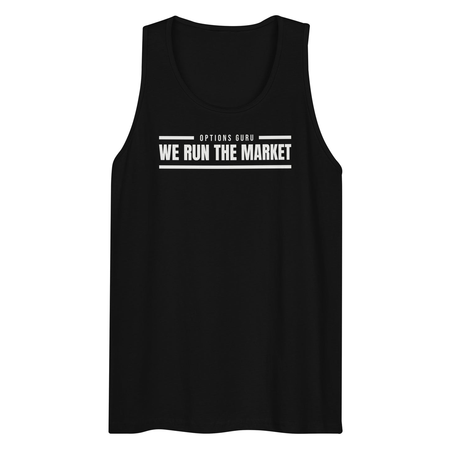 Options Guru We Run The Market Tank Top