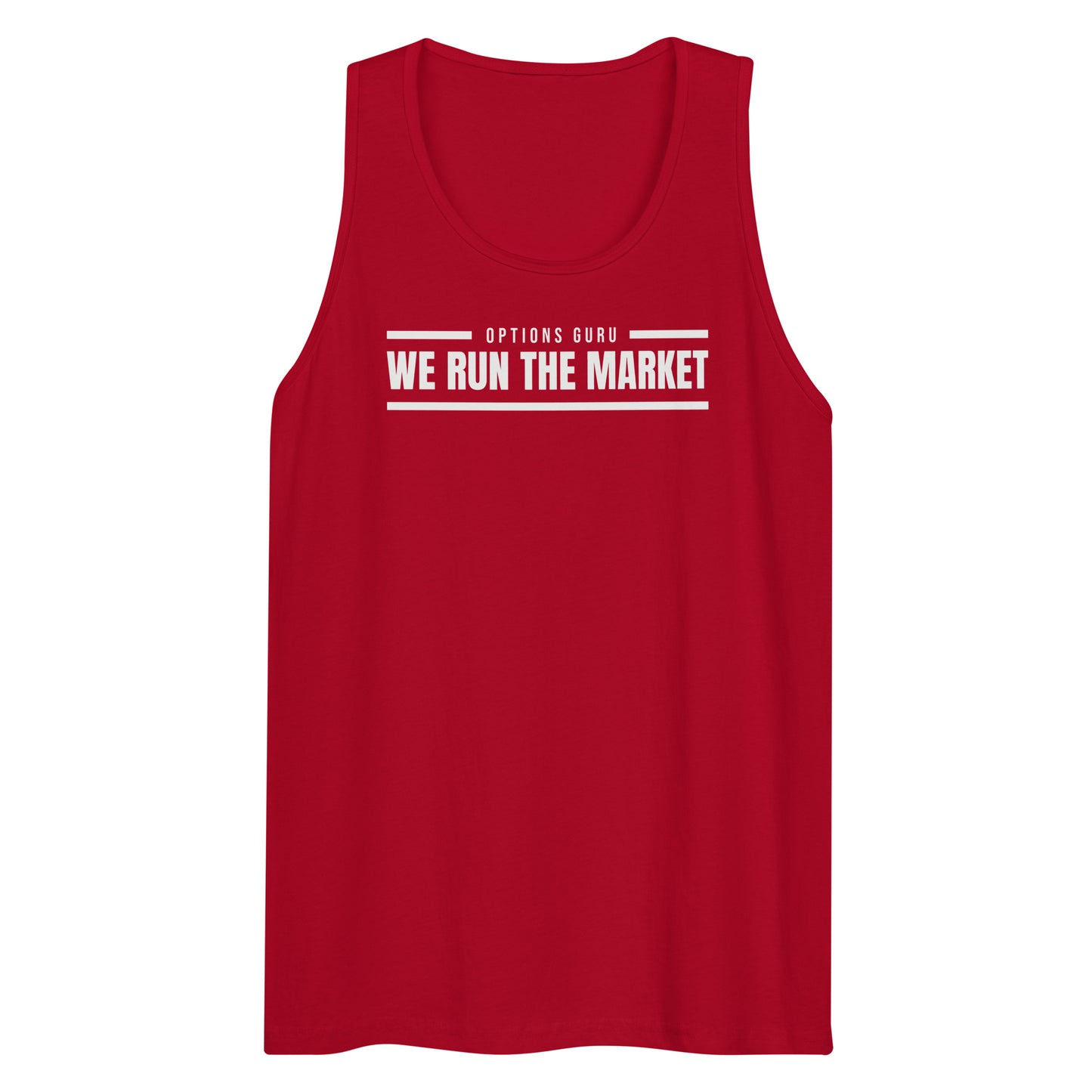 Options Guru We Run The Market Tank Top
